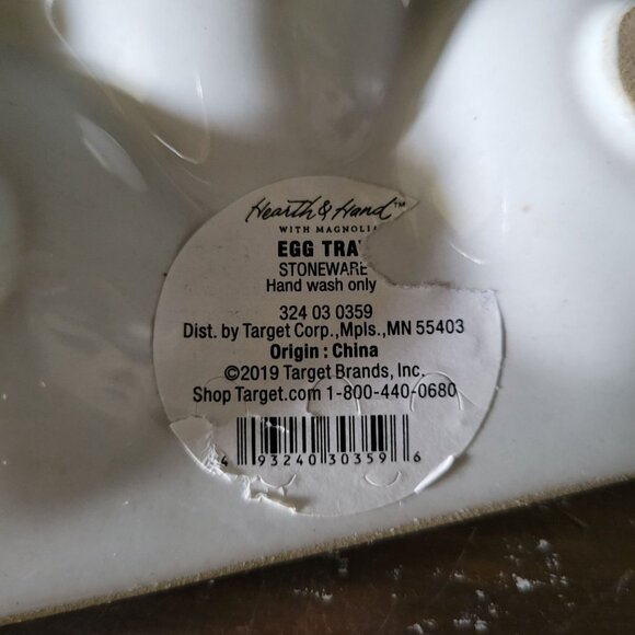 Hearth And Hand Magnolia Stoneware 12 Egg Tray, Deviled Egg Tray, Farmhouse - Picture 7 of 7